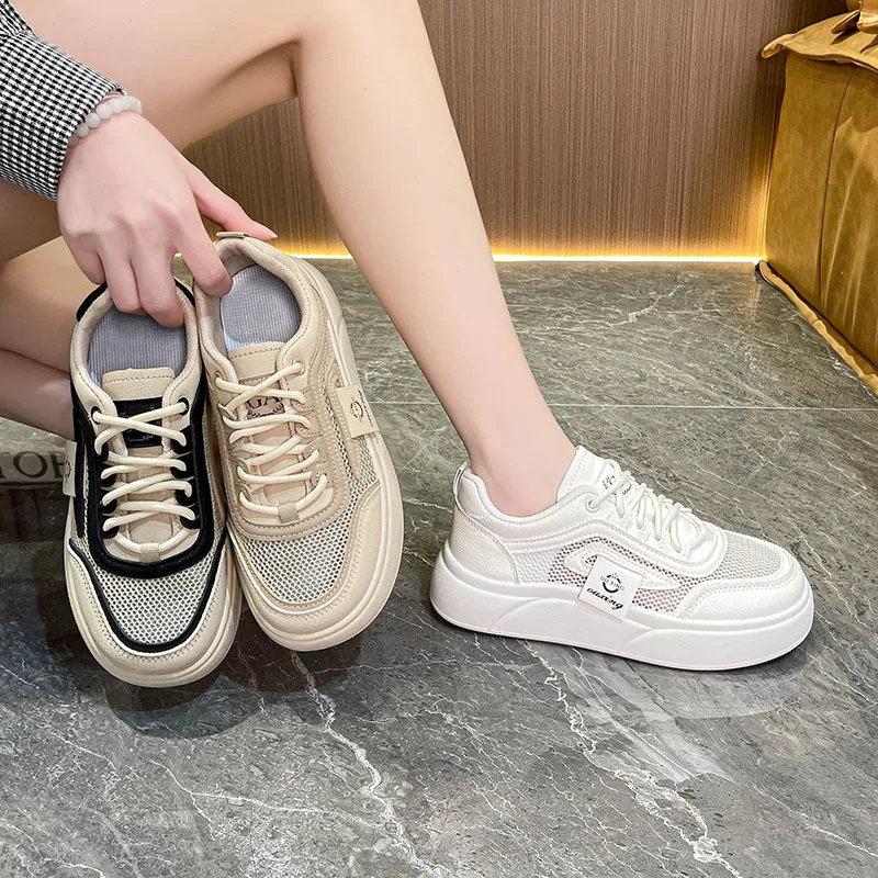 Women's Shoes New Summer Fashion Trend Women's Sneaker Casual Sports Shoes Flat Breathable Soft Comfortable Non-slip Mesh Shoes