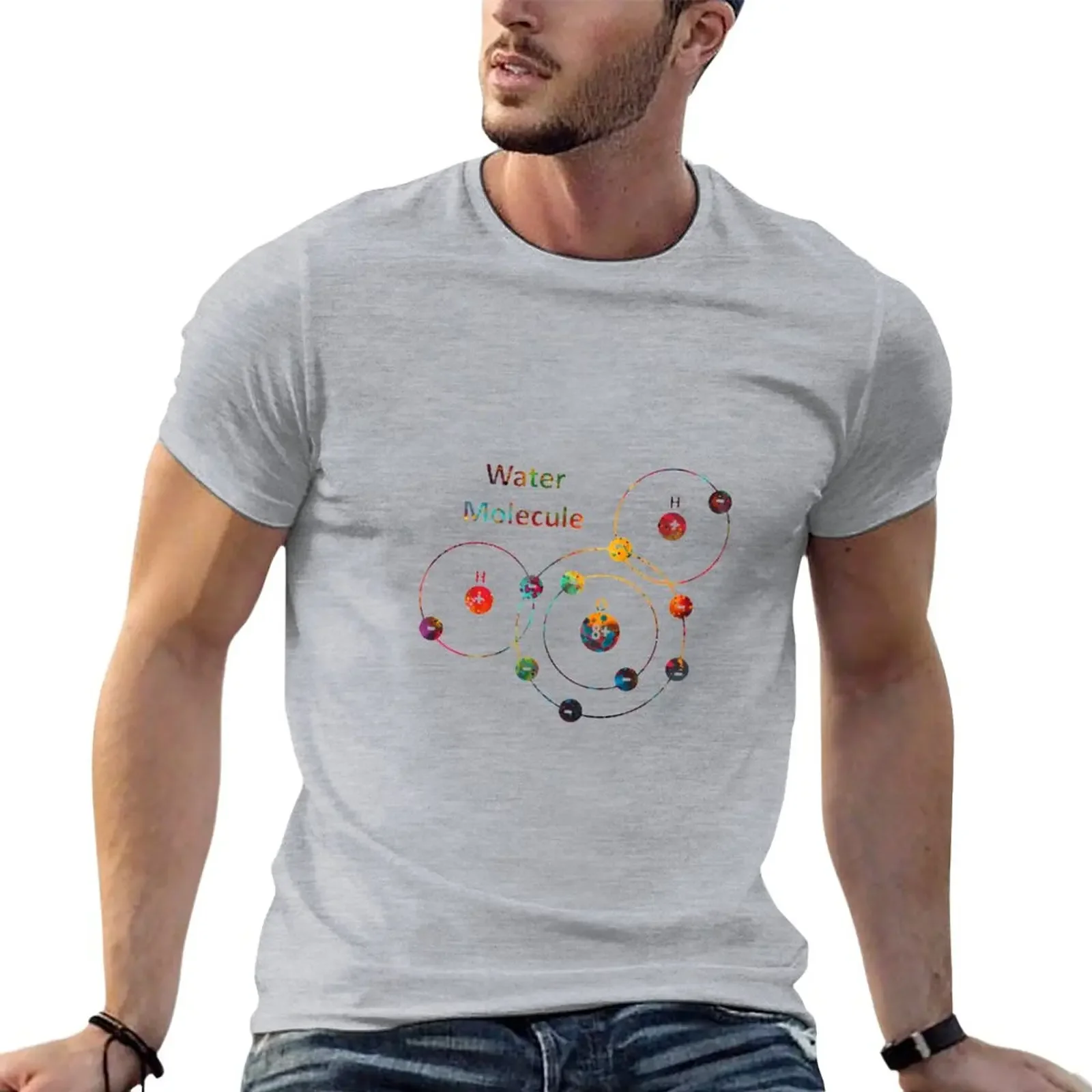 

Water Molecule T-Shirt anime clothes quick-drying black t-shirts for men