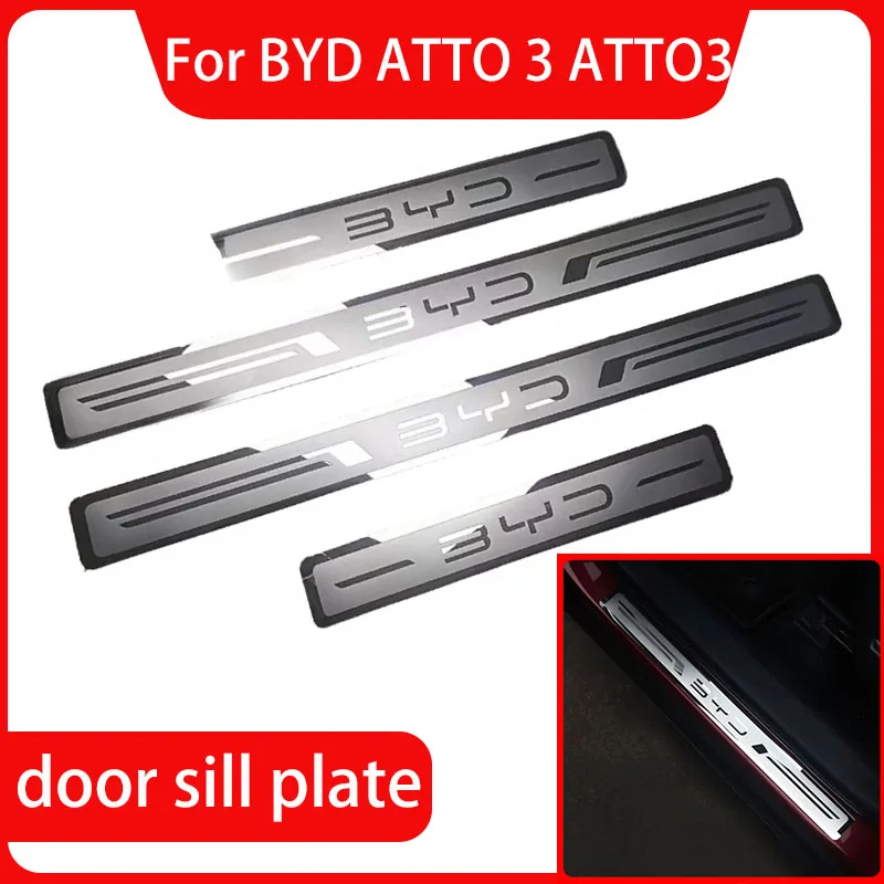 

Для Byd Atto 3 Ev Car для Byd Atto 3 Yuan Plus Song Plus Han Tang Qing порог из нержавеющей стали металлическая защита Dmi Seal Dolphin