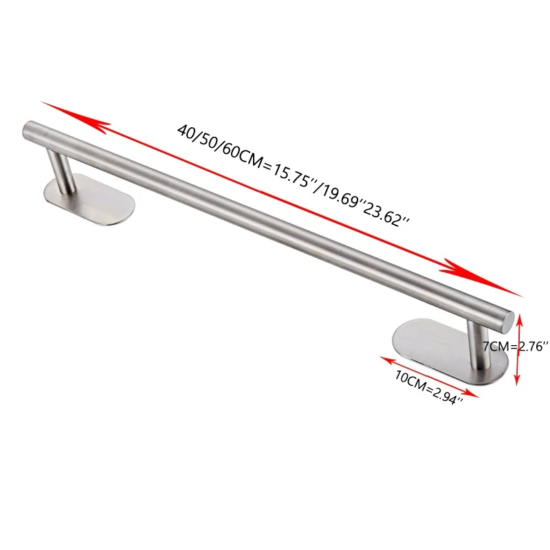 40/50cm Towel Rack Self Adhesive Wall Mounted Bathroom Kitchen Toilet Towel Shelf Bath Hanger Bar Holder towel rack towel holder