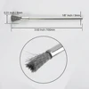 10Pc Stainless Steel Wire End Brush Pen Shape Bristle Scratch Brushes Extension Rod 1/8" Shank For Power Rotary Tool 6