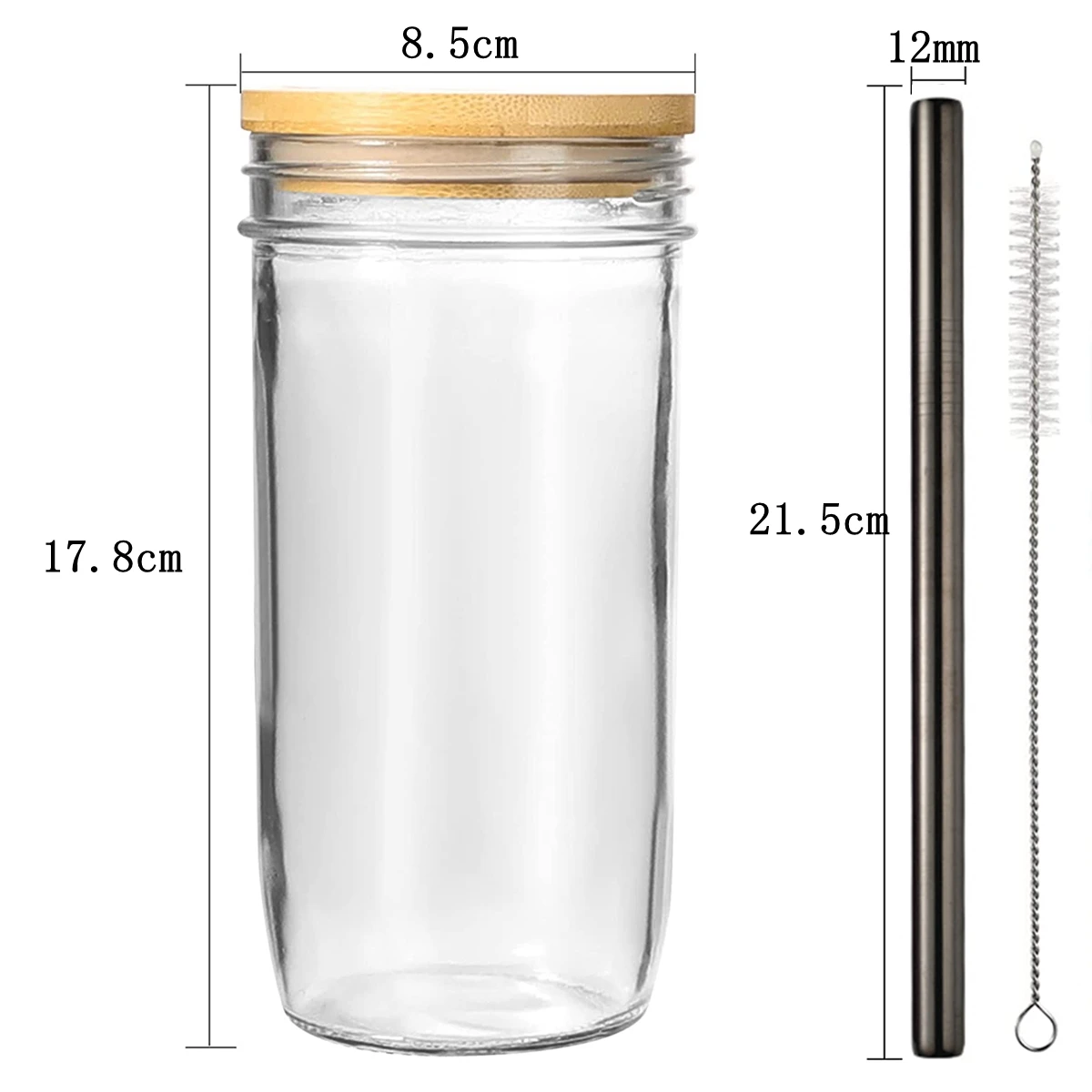 Bubble Tea Glass Reusable Cups Straw  Reusable Boba Cup Lids Straw - 24oz Straw  Cup - Aliexpress