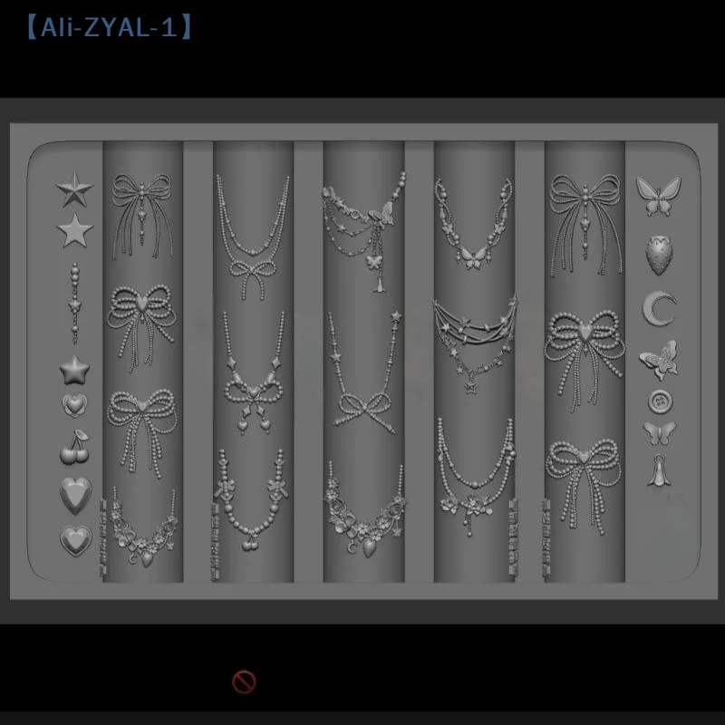 【ZYAL-1】드래곤 본 3D 실리콘 네일 몰드 꽃 리본 별 체인 네일 템플릿 DIY 네일 아트 장식 매니큐어 디자인