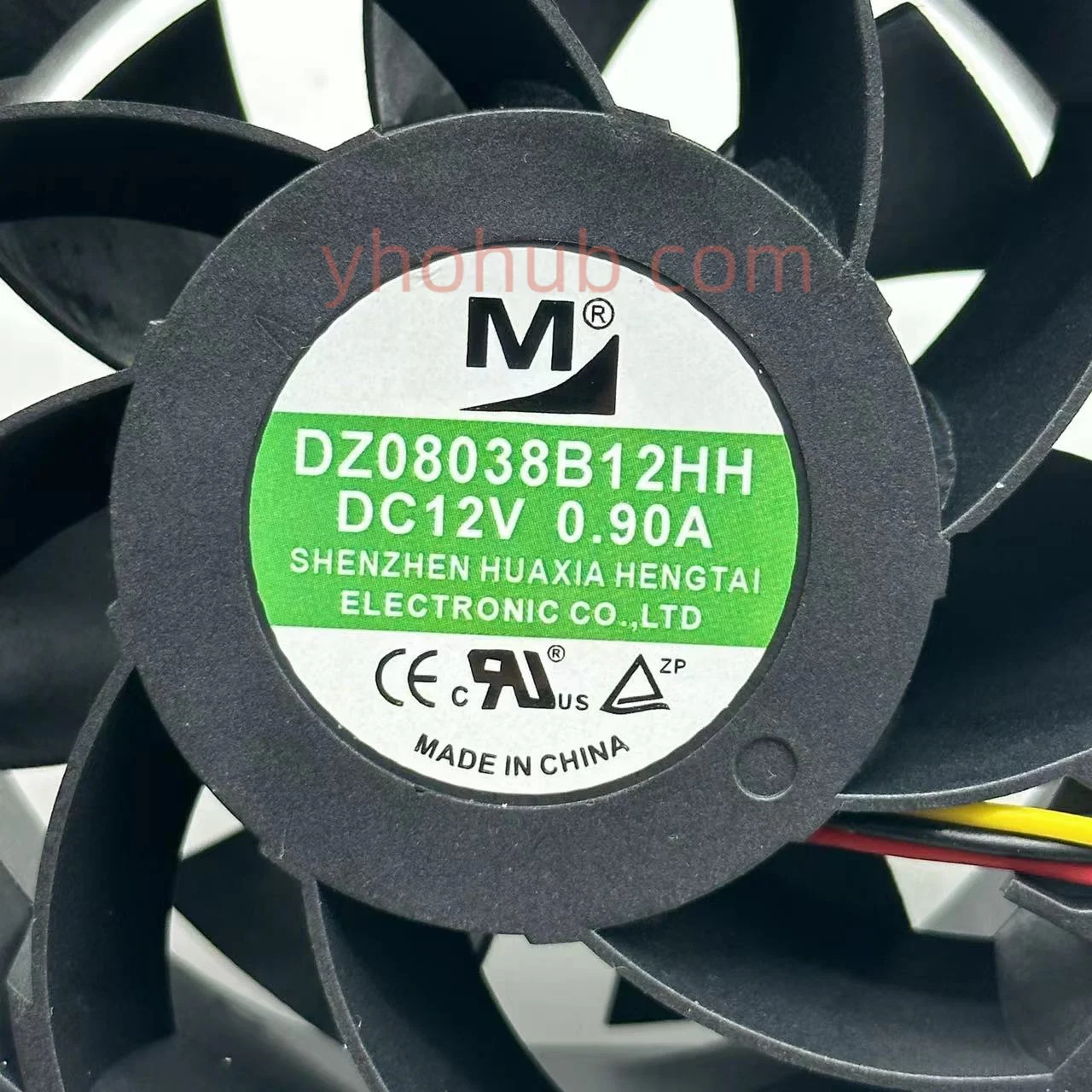 Fios, DZ08038B12HH, DC 12V, 0.90A, 80x80x80mm