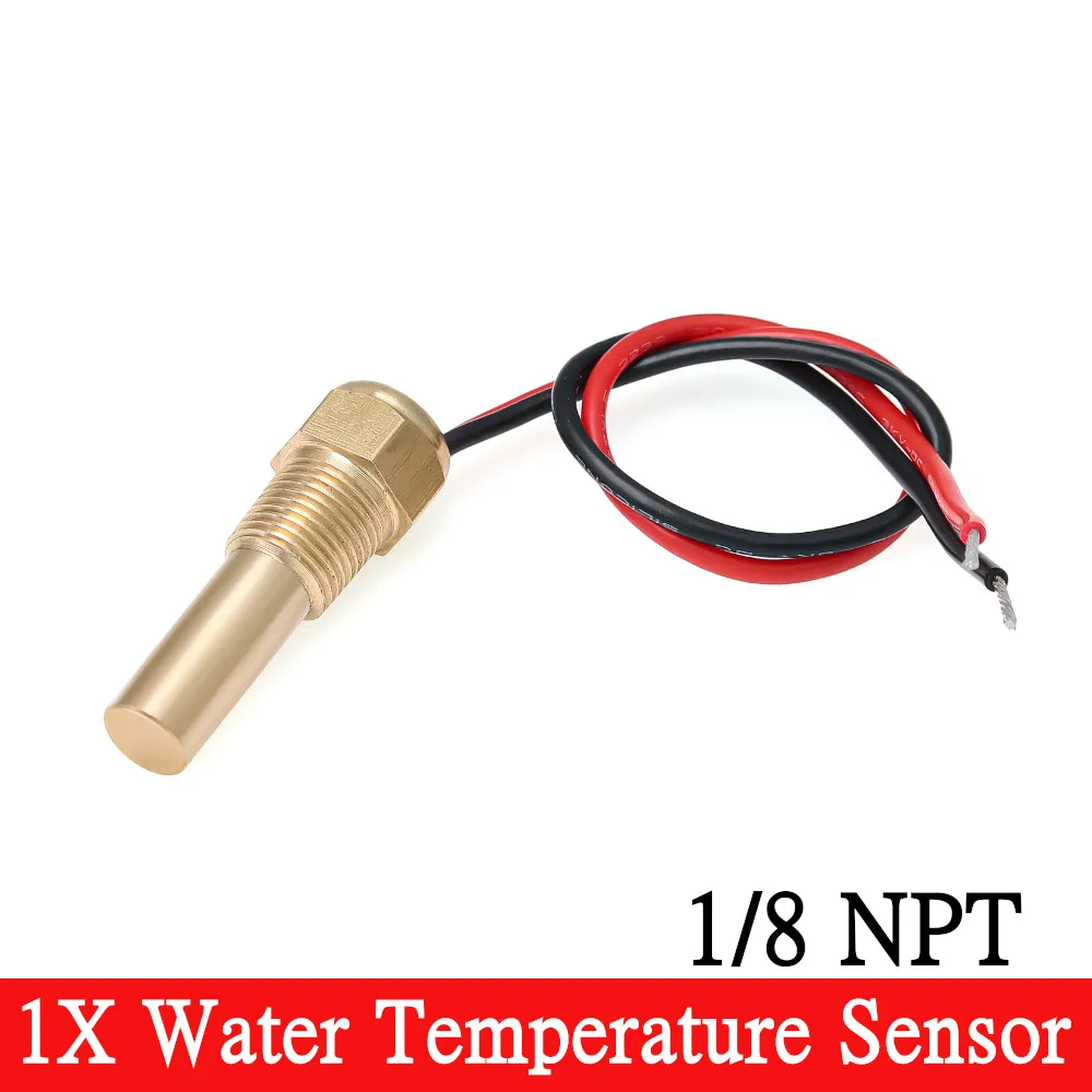 0~120Celsius Car 52mm Water Temperature Gauge with Sensor 1/8NPT M14X1.5 Waterp