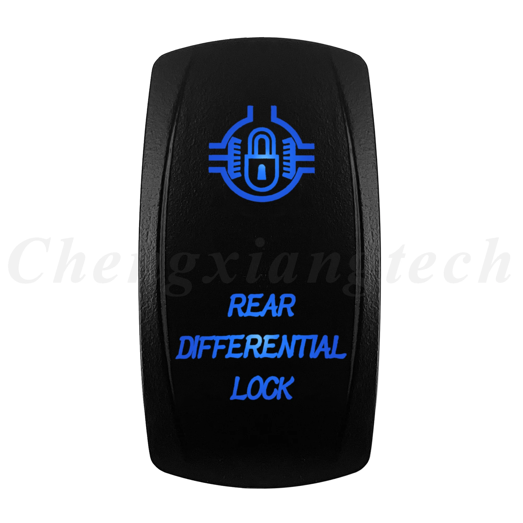 12V 20A Blue LED Waterproof Laser Rocker Switch - IP68 Rated