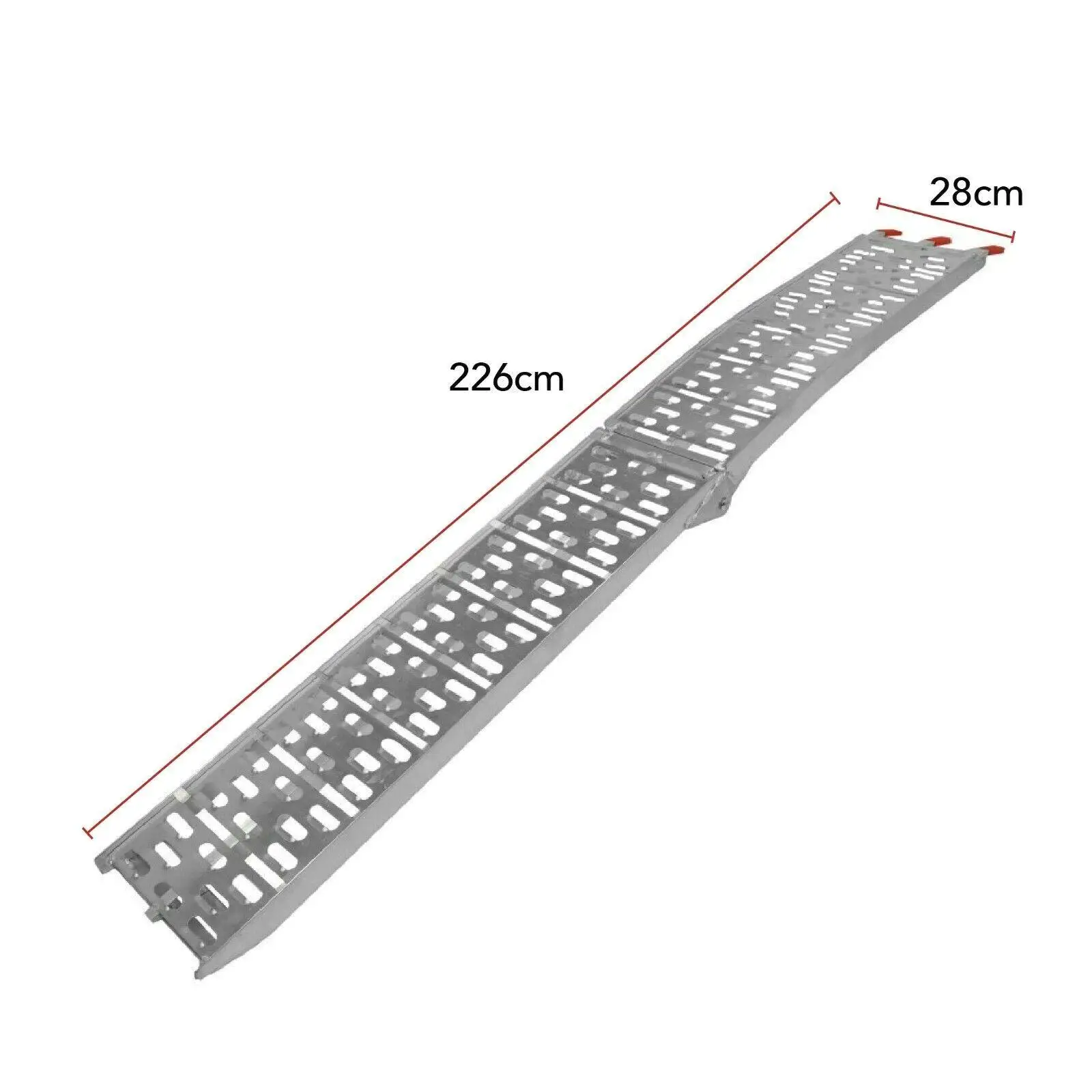 D2U Aluminum Folding Loading Ramps, 680kg Capacity-Heavy-Duty for atvs , Motorcycles, Ride-On Lawnmowers-Foldable Design,