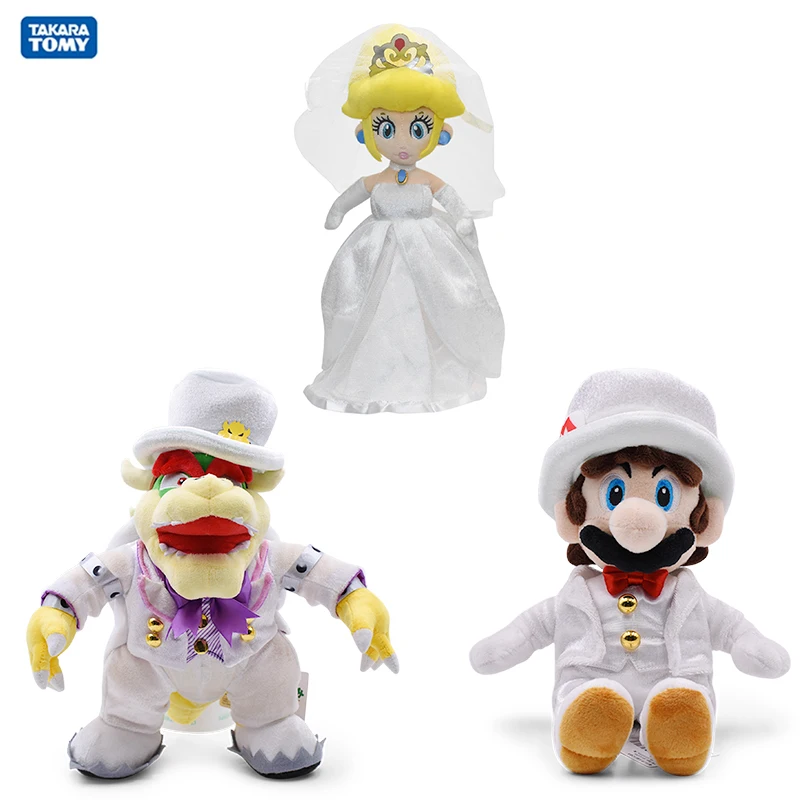 Mario Dress Princess Plush Toy Princess Peach Mario Prince Bowser Dress Ceremonial Wedding Party Cosplay Stuffed Doll Kids Gift harry potter and the half blood prince book 6 gift ed