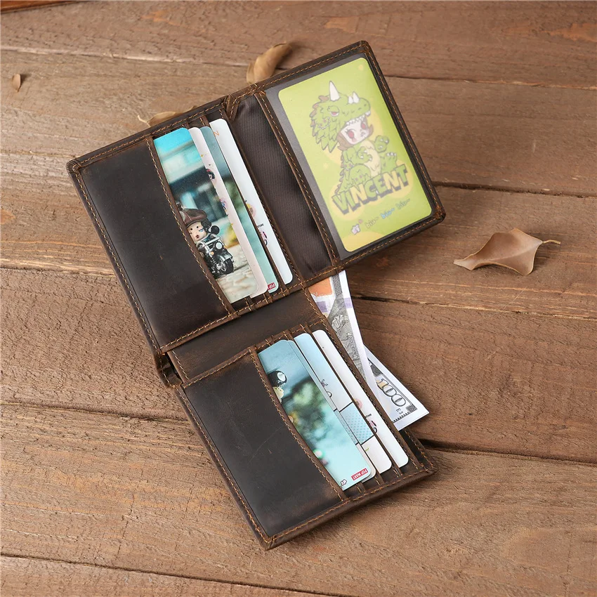 Genuine Leather Men's Wallet Short Style with Multiple Card Slots