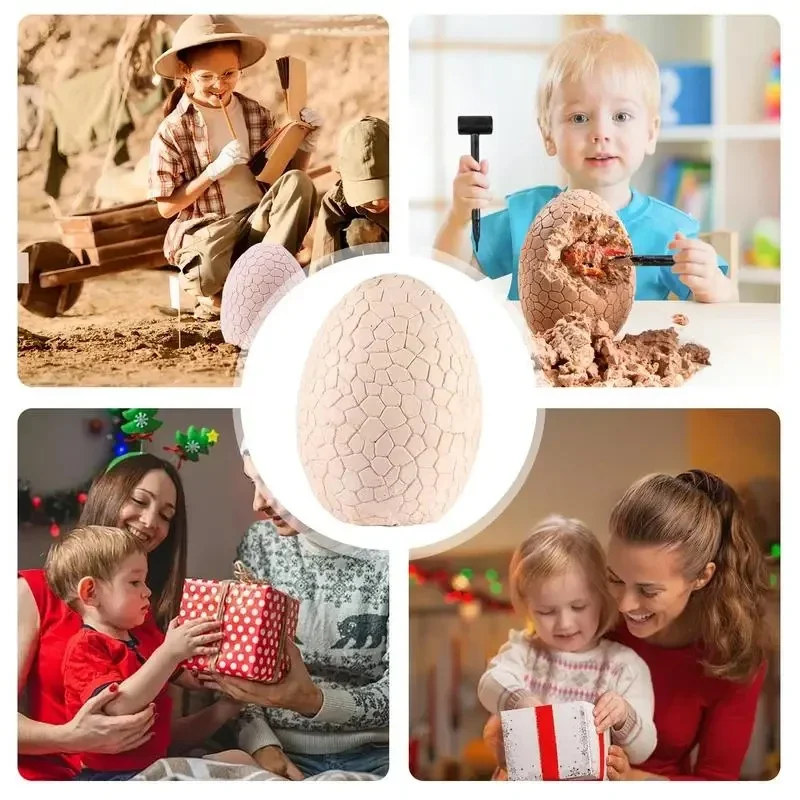Children's Educational Archaeological Excavation Dinosaur Egg Toys DIY Luminous Dinosaur Fossils Treasure Hunting Toys
