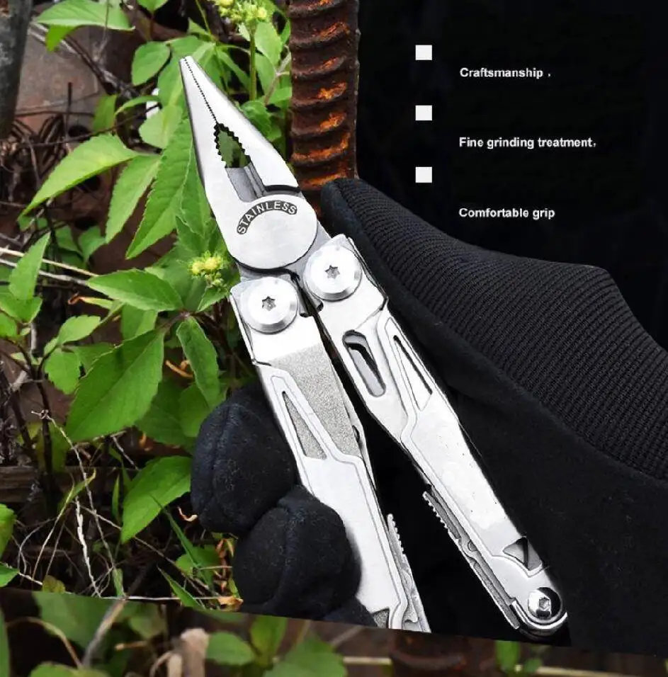 Daicamping DL12 18 In 1 Camping Multitools Clip Multi Pliers Multifunctional 7CR17MOV Folding Knife Tools Swiss Army Multi Knife 6