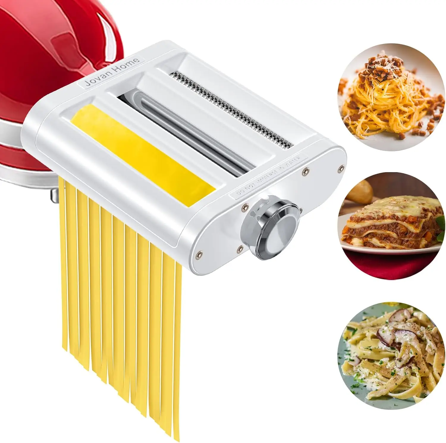 Maker Attachment for KitchenAid Stand Mixers 3 in 1 Set Includes Pasta Roller Spaghetti Cutter & Fettuccine Cutter Pasta