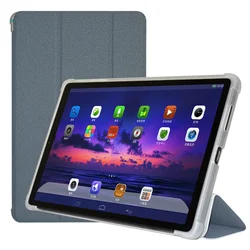 Tri - Folding Stand Flip Book Soft Slim TPU Tablet Case Cover - IPlay 70 Mini Ultra (Gray)