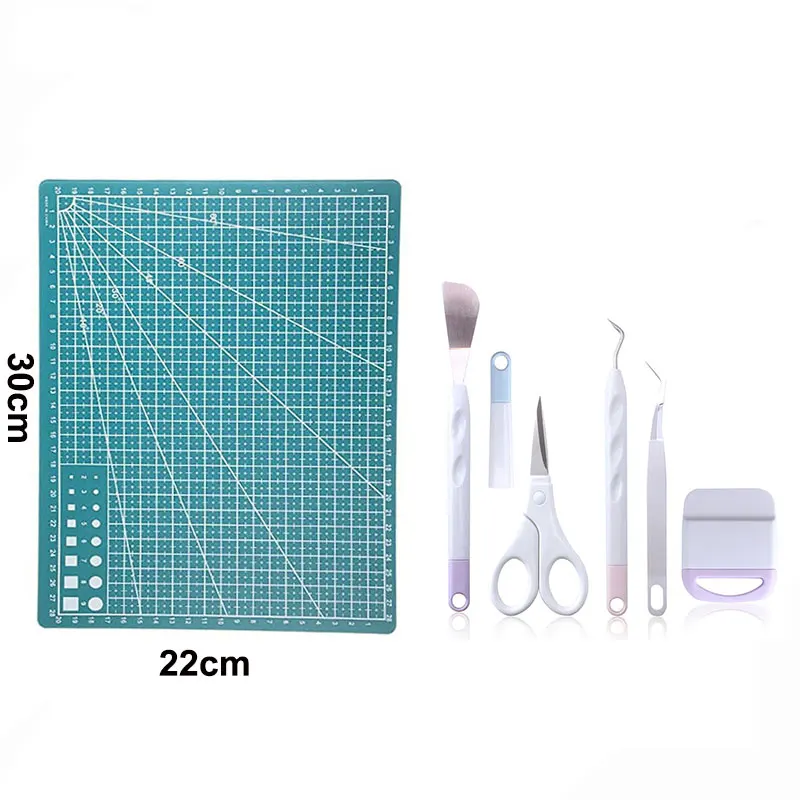 HTVRONT 5/6 Pcs Craft Weeding Basic Tools Set for Vinyl Scraper Silhouette  Cameo Tool DIY Craft Kit for Cricut Machine Accessory