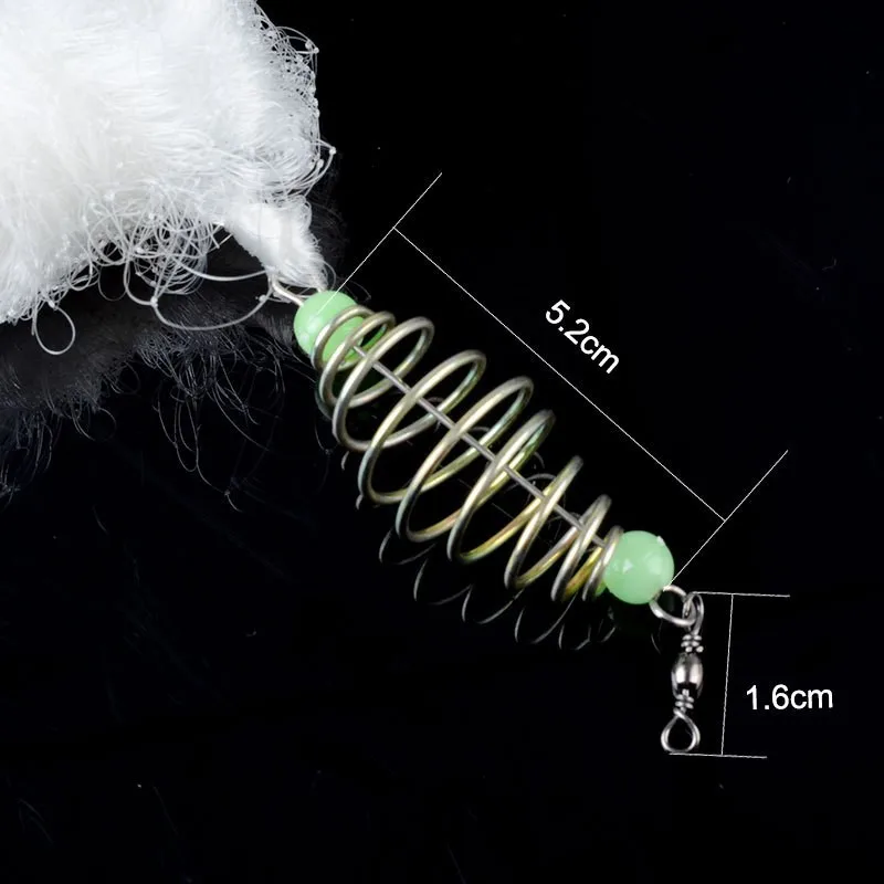 2pcs Copper Spring Fishing Net with Luminous Beads For Night Fishing fishing landing net,fishing net