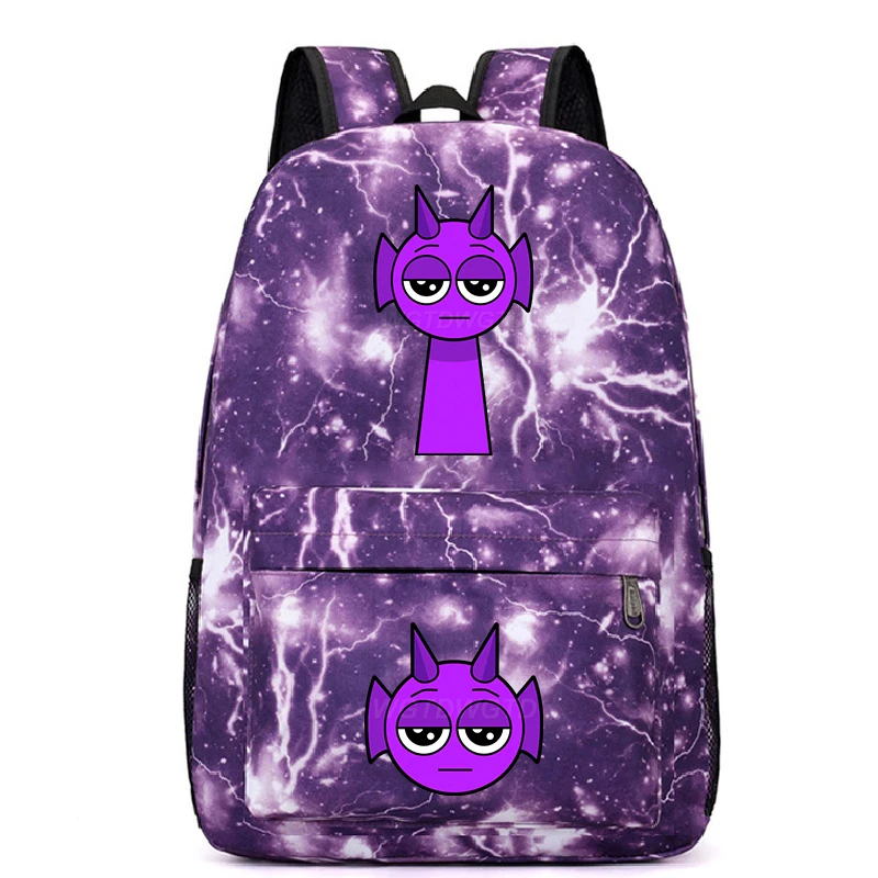 Sprunki Students Cartoon School Backpack Sprunki Game Pattern Multi-function Primary Schoolbag Sprunki Game Mochilas Masculinas