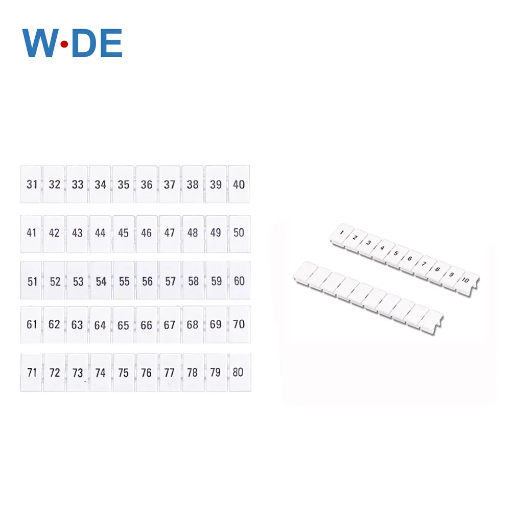 Strisce Marker Zb5 Con Numerazione Con Vuoto Per Uk3N Mbkkb2.5 Ukk3 Ukkb3 E St2.5 E Pt2.5 Morsettiera Su Guida Din 10 Pezzi