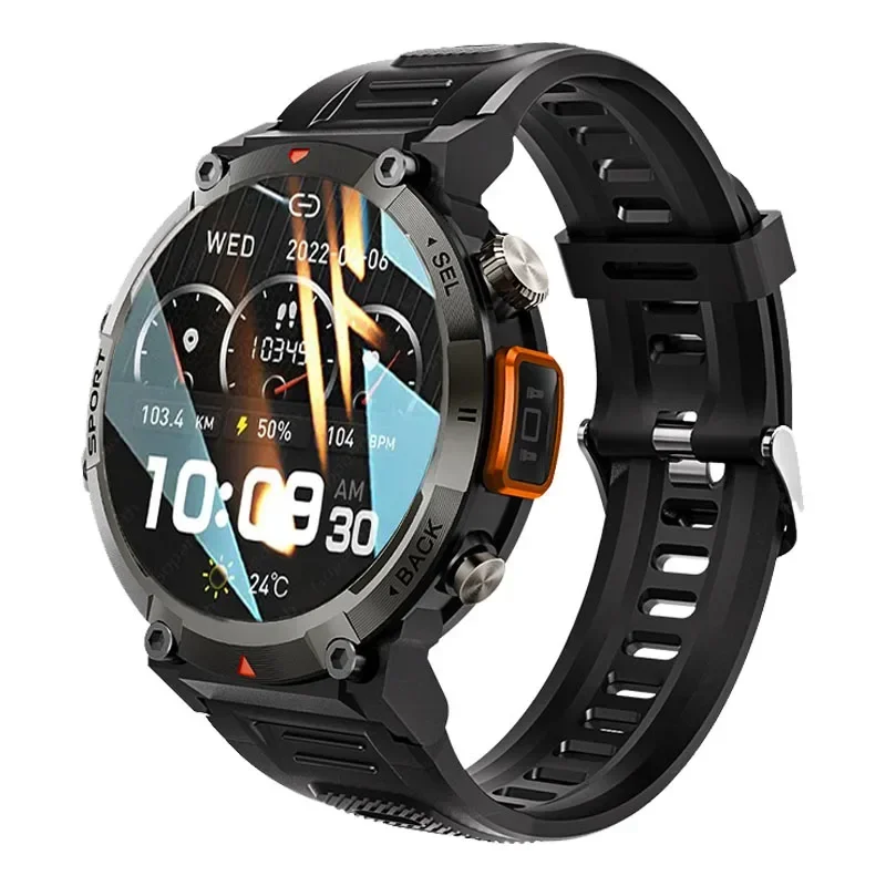 

2024 New Smart Watch Bluetooth Call with Flashlight Sport Tracker Blood Pressure IP67 Waterproof Men Smartwatch for Android IOS