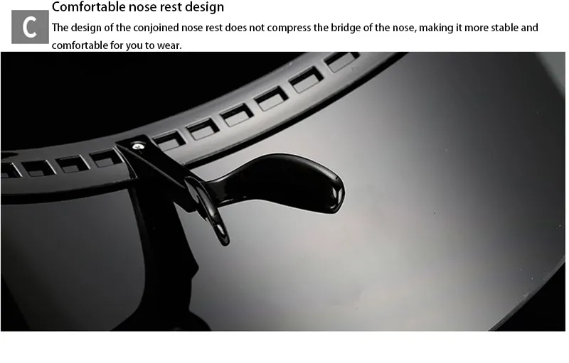 Designer Visor Sunglasses For Women And Men Large Half Frame_voghion.com