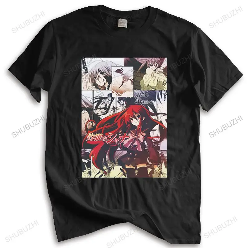 Мужская хлопковая футболка, летняя брендовая футболка, футболка с аниме принтом шауггана, манга, полоски, топы, мужские футболки