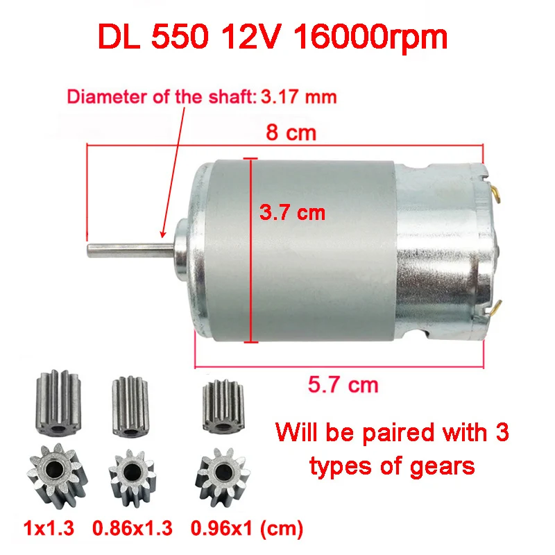 High-Speed Children's Electric Car Motor - High-Power 35,000 RPM Engine