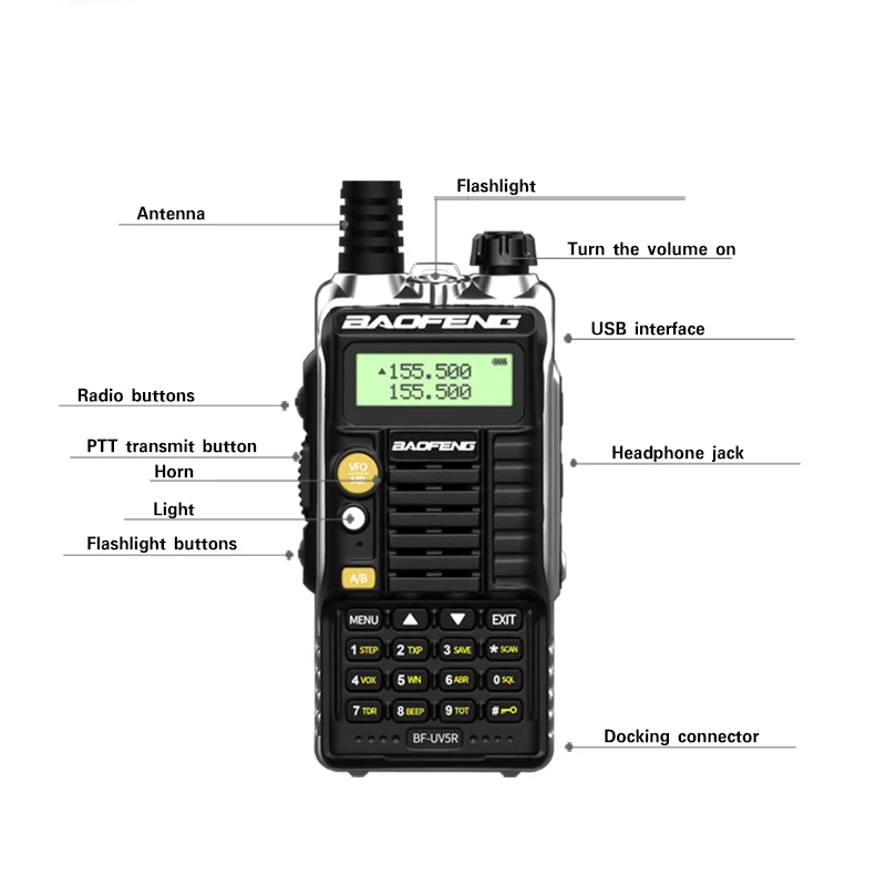 Рисунок 6 - Яркий портативный трансивер BAOFENG с UHF VHF