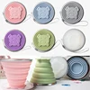 180/320ML Silicone Collapsible Travelling Cups Reusable & Portable Drinking Cup with Lids for Outdoor Hiking/Camping