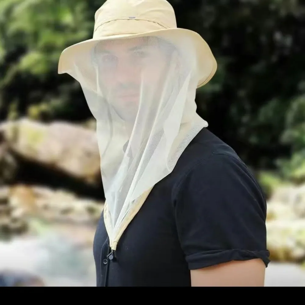 Description Picture 3 of itemAnti Mosquito Fishing Sun Hat Breathable Multifunctional Anti Mosquito Insect Bucket Hat UPF50+ Permeable Mesh Mask