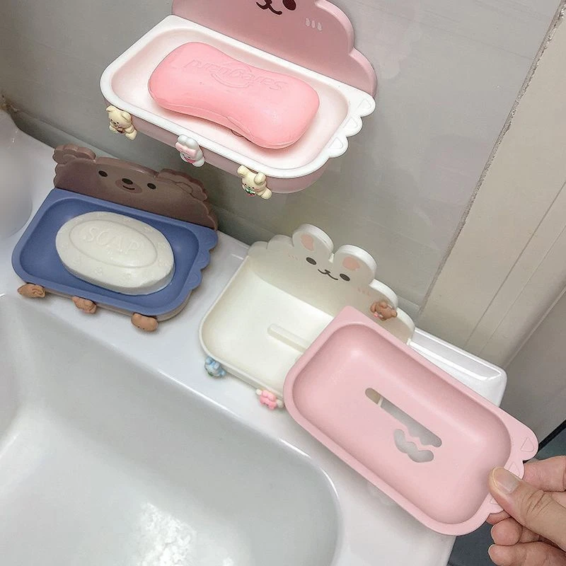 이중 레이어 배수 비누 상자, 견고하고 사용하기 쉬운 욕실 정리함, 휴대용 비누 접시, 비누 상자 보관 랙