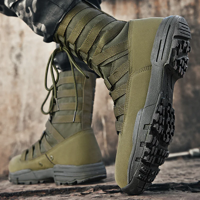 

Men Military Tactical Boots Waterproof Hiking Camouflage Combat Field Boots Non-slip Man Outdoor Desert Botas Zapatillas Hombre