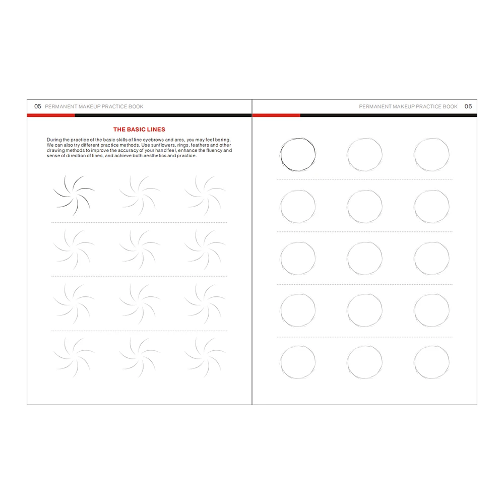 1Pc Tattoo EyeBrow Practice Books Professional Permanent Makeup English Training Book for Microblading Hairstroke tattoo practice books