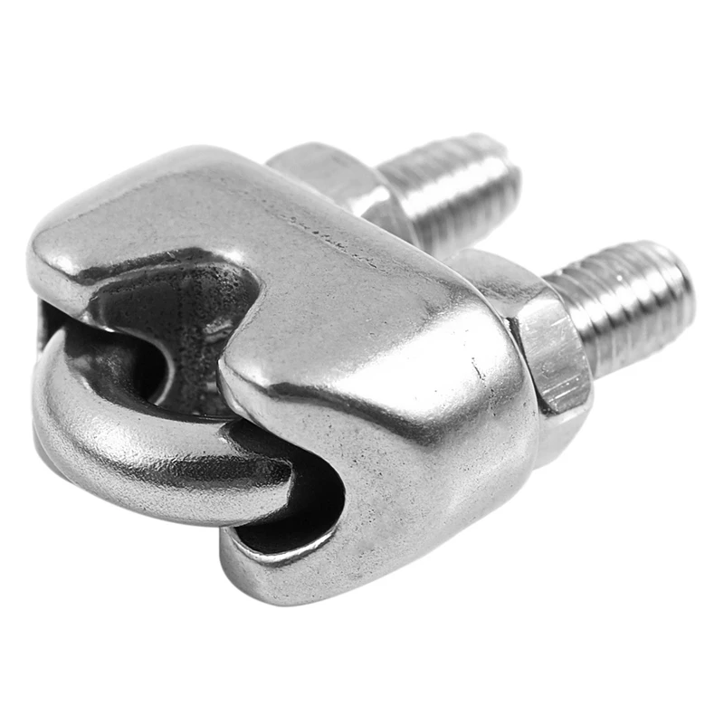 로프용 스테인레스 스틸 케이블 클립 새들 클램프 16 개, 0.3Cm 3Mm 와이어