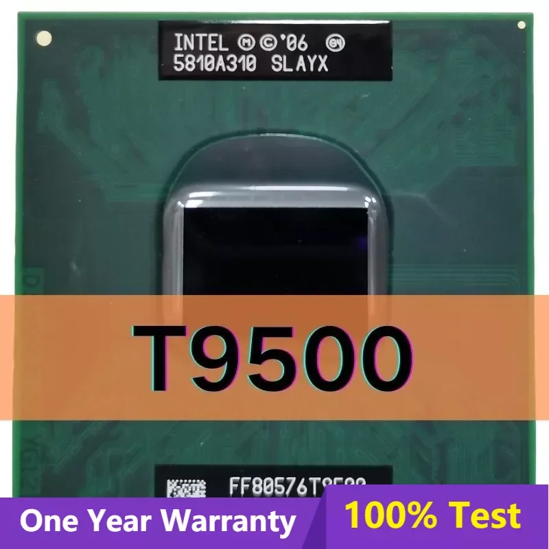 

Процессор Core 2 Duo t9500 для ноутбука, 6 Мб кэш-памяти, 2,6 ГГц, 800, двухъядерный процессор для ноутбука, чипсет 965