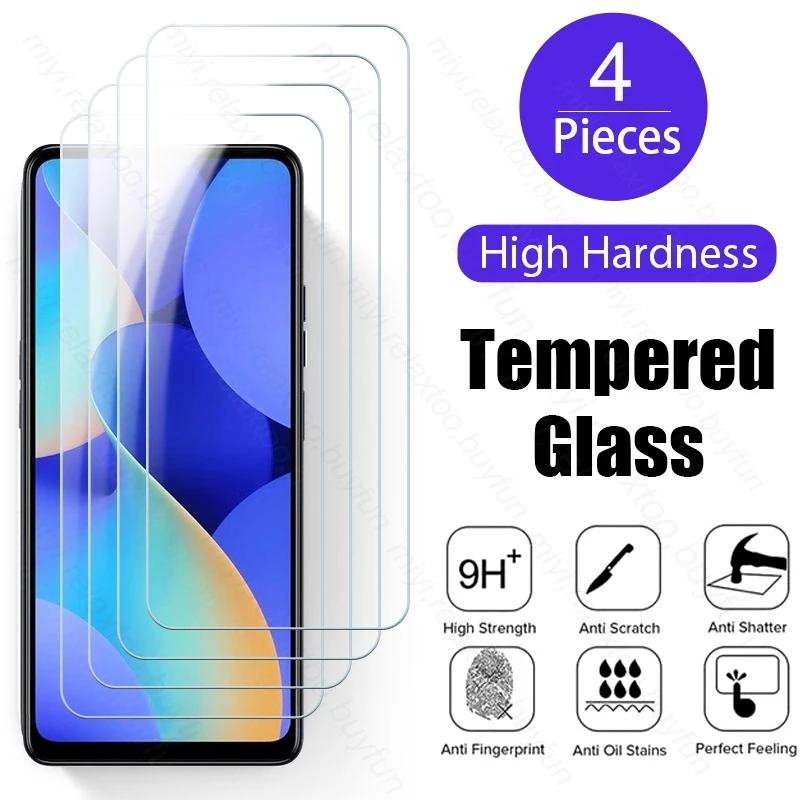 

4PCS Tempered Glass Screen Protector Cover For Tecno Spark 10 Pro 4G Protective Glass On Spark10 5G Spark10Pro 10Pro 10C C10 4G