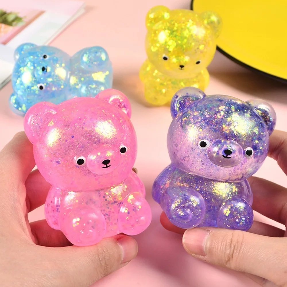 

Cute Squishy Bear Fidget Toys Slow Rising Squeeze Toy Funny Stress Reliever Reduce Pressure Prop for Childrens and Adults