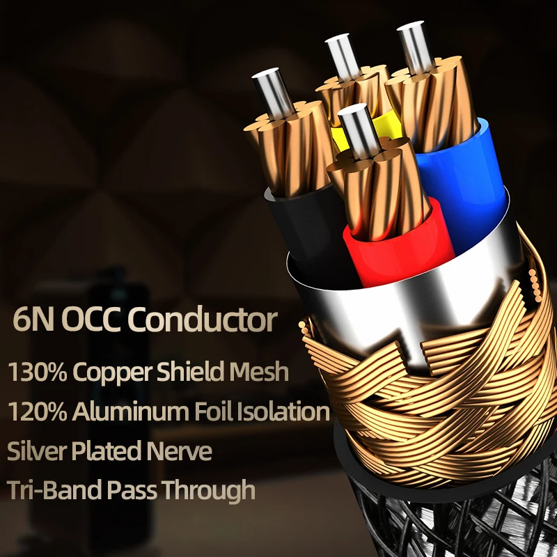 Premium ATAUDIO HiFi Silver Audio Cable - High-Fidelity Sound Transfer for Balanced Audio Devices