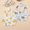 Waterproof Bibs For Baby 2 Pieces Baby Drool Bibs Saliva Towel Baby Apron For Feeding Eating Newborn Accessories For Boy Girl 1