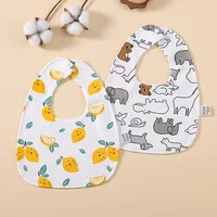 Waterproof Bibs For Baby 2 Pieces Baby Drool Bibs Saliva Towel Baby Apron For Feeding Eating Newborn Accessories For Boy Girl 1