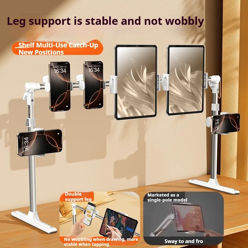 Eary Phone Tablet Stand Holder for Bed Width Height Adjustable Compatible With iPhone Samsung iPad Air Or Other 4.7-12.9" Device