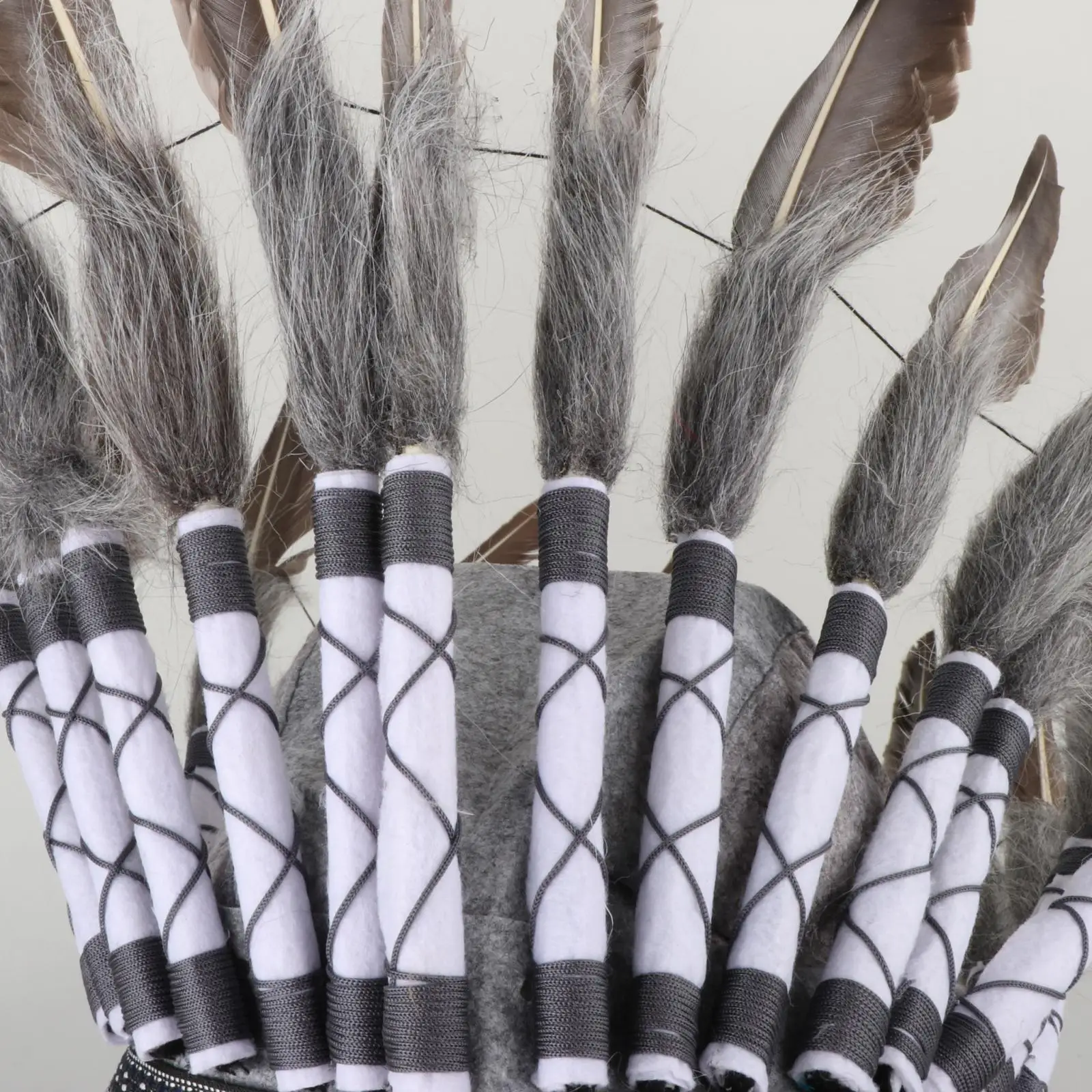 Cosplay Hats American Indian Hat Headwear Feather Headdress Feathers and Beads