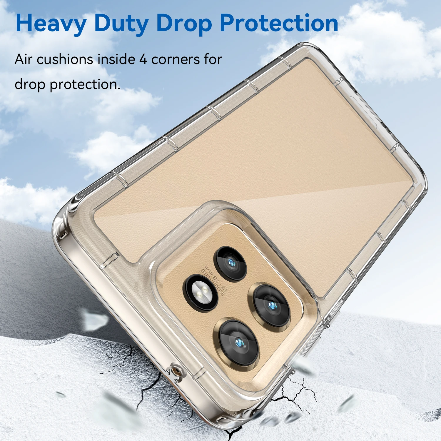 For Motorola Moto S50 Clear Case Motorola Moto S50 Cover Coque Funda Hard Translucent Soft Edge Back Phone Bumper