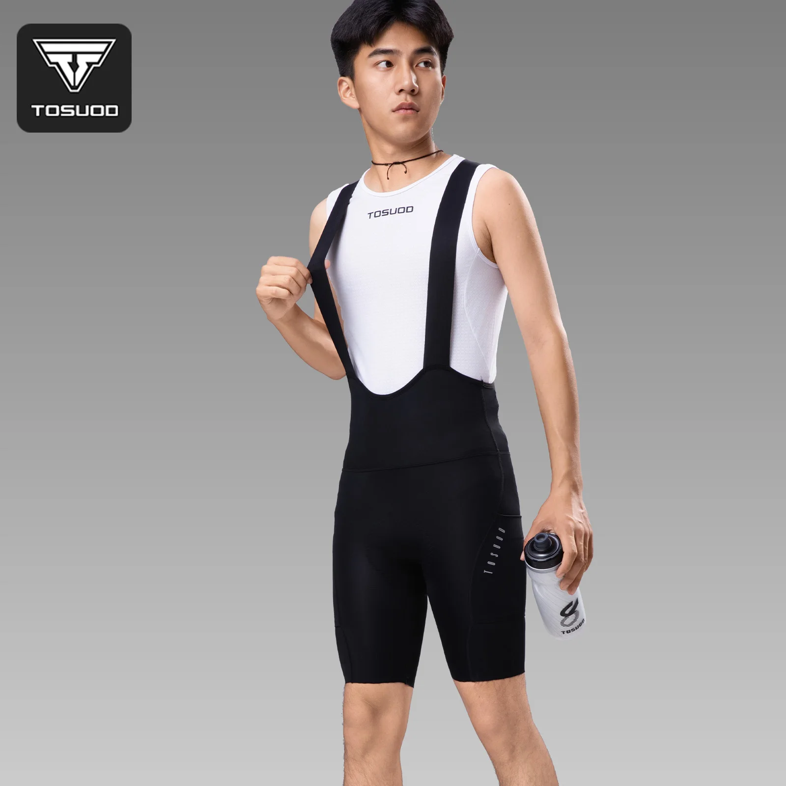 TOSUOD Men's Cycling Bib Shorts Padded Elastic MTB Road Bike