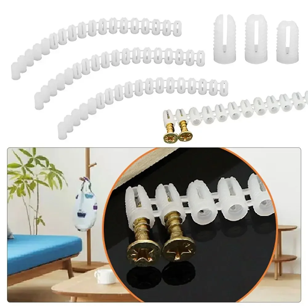 Plastic Hinges Plastic Wall Plug Anchor New Ribbed M4 Wall Plugs Connected Hinge Hinge Expansion Bolt Hardware