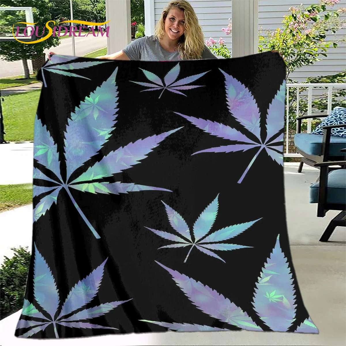 Manta de hoja de arce Rasta jamaiquina de música Reggae, manta de franela, manta cálida para sala de estar, dormitorio, camas, sofá, regalo