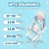 Gaming Chair, with Lumbar Cushion and Decorated Ears, Cute Ergonomic Computer Chair with Footrest, Reclining, PC Game Chair 6