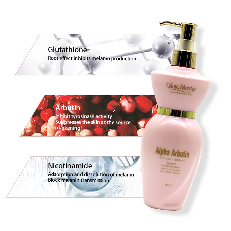 Gluta Master Alpha Arbutin Body Lotion 300ml for Women Skin Beauty Skin Care Moisturizers with Alpha Arbutin Vitamin C 5