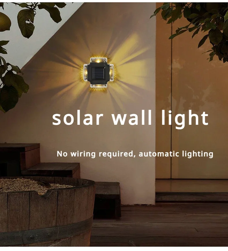 

Solar Wall Washing Wall Lamp, Outdoor Household Rainproof Courtyard Lighting, Decorative Wall Lighting, Night Light