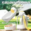 New dog ton ton large capacity pet out drinking pot cat water dispenser portable water cup water and food integrated bowl 3