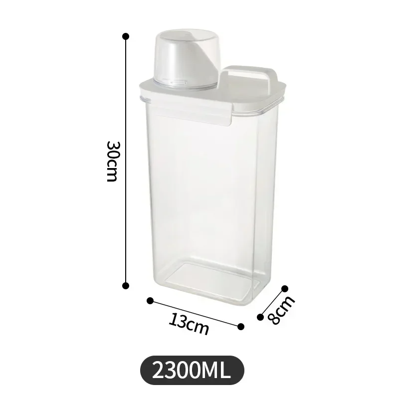 Reusable Laundry Detergent Dispenser and Sealed Storage Container, 1100-2300ml Capacity