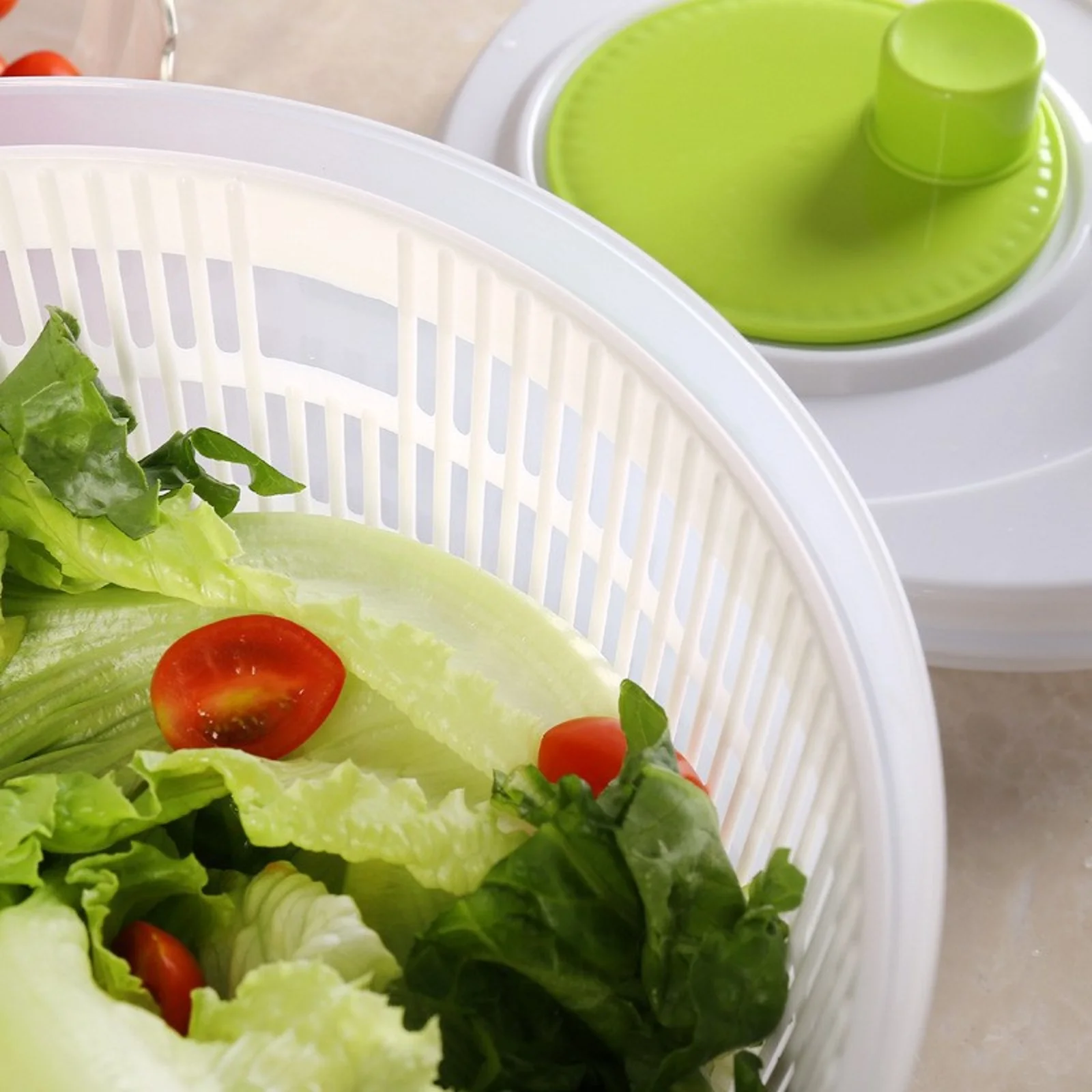 Lettuce Drainer Gadget Kitchen Tools Lettuce Vegetables Washer for Washing Drying Salad Spinner Dryer Drainer Crisper Strainer